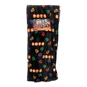 Halloween Dots Candy Jack O Lantern Gumdrop Print Plush Oversized Throw 60”x70”